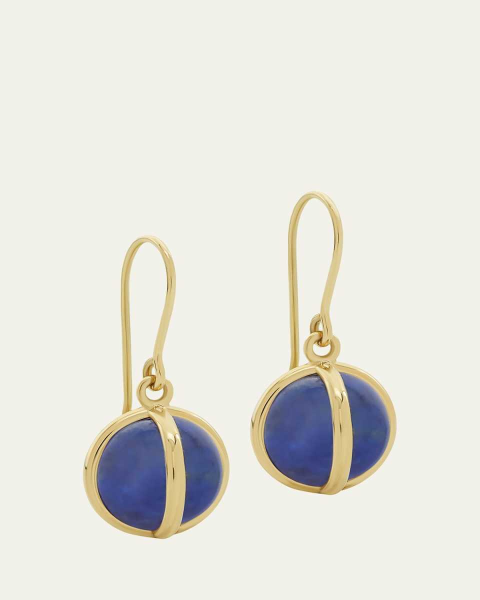 Celeste 18k Gold Lapis Drop Earrings